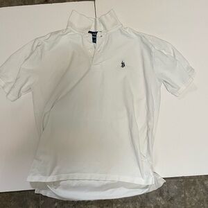 U.S. Polo Assn. White Cotton Polo Shirt